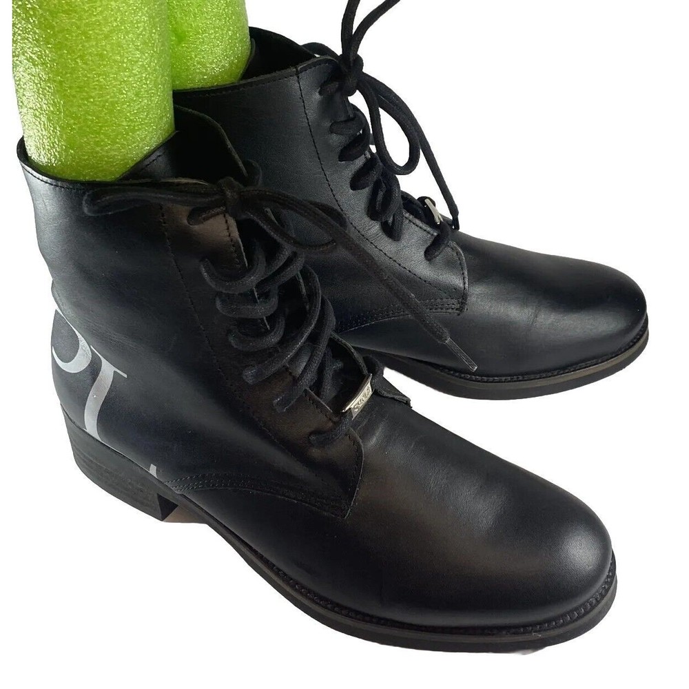 Cuplé Women's  Ankle Lace Up Boots Black With White CPL Shoe Size EUR 40 US 8.5